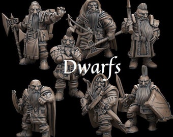 Dwarf fighters soldiers Models for RPG, Wargames, NPCs Strahd