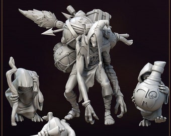 Dragonborn Warlock Wizard Mage Dragon - Bite The Bullet Fantasy D&D Miniature