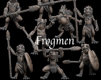 Frogman frog man Models for RPGs, Wargames,NPCs Bullywug