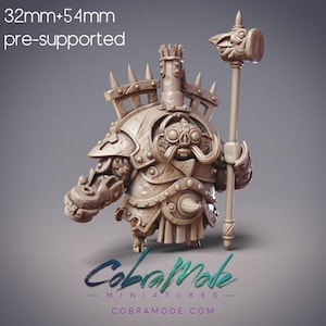 Boar folk Heavy Warrior Hero - Lokcha, Goksagu Metallurgist | CobraMode | Tabletop RPG | 28-32mm | DnD Model