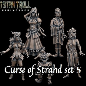 NPC Charaktere Curse of Strahd set 5 Modelle für RPG Kriegsspiele