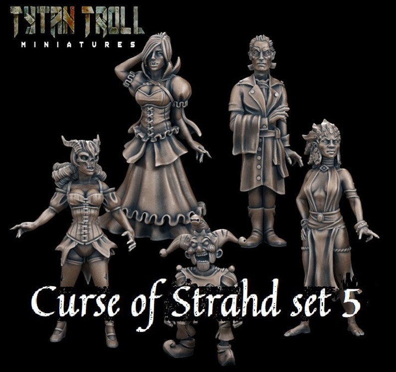 NPC Characters Curse of Strahd Set 5 Models for RPG Wargames - Etsy