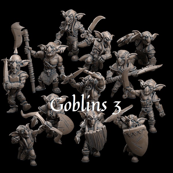 Goblin Models set 3 for RPG Wargames,NPCs