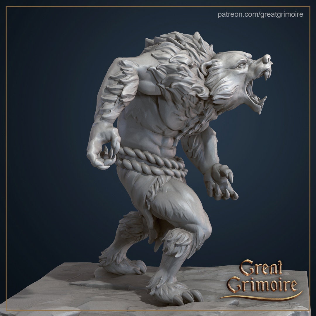 Werebear Figure Monster Miniature Table Top Games, Painting Wargames ...