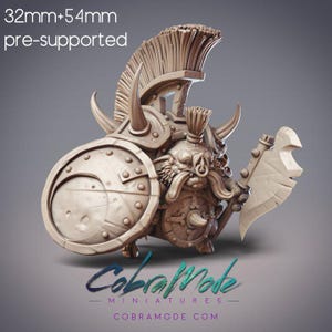 Boar folk Heavy Warrior Hero - Zarnok, Goksagu Weaponsmith | CobraMode | Tabletop RPG | 28-32mm | DnD Model