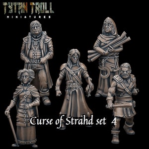 NPC Characters Curse of Strahd set 4 Models for RPG Wargames
