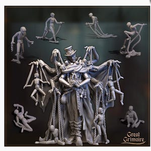 Puppet miniature set Great Grimoire Table top Games, Malifaux Painting Wargames DnD RPGs Monster NPC