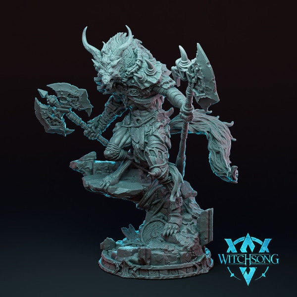 Ascendant Greatwolf  110mm XL Model for Table top Games, Painting, Wargames, DnD RPGs Monster d&d Witchsong