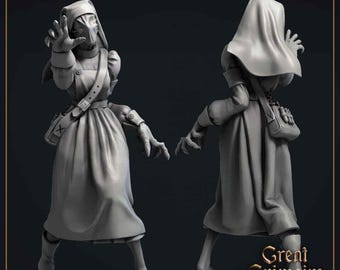 Pflegerin | Tolles Grimoire | Tabletop-Rollenspiel | 28-32mm | D&D Modell
