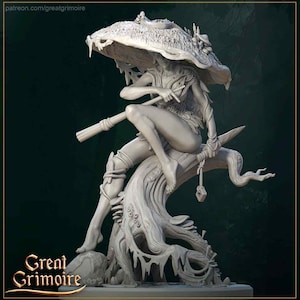Mushroom Nymph Fairy | Great Grimoire | Tabletop RPG | 28-32mm | DnD Model
