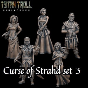 NPC Characters Curse of Strahd set 3 Models for RPG Wargames
