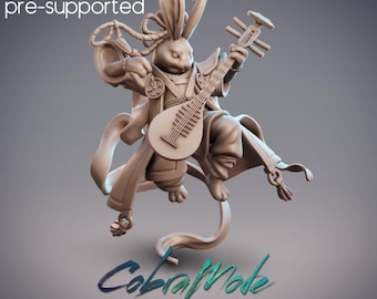 Rabbitfolk-muzikant - Shining Wave, Guanghan Court Bard | Cobra-modus | Tafel-RPG | 28-32 mm | DnD Mini