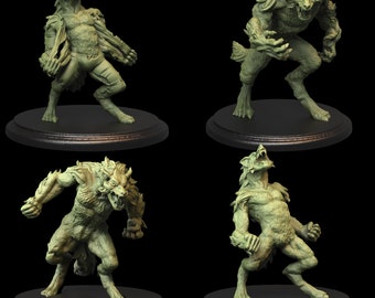 Werewolves, Lycan, werewolf Monsters for RPGs tabletop games, Dungeons & Dragons, RPGs