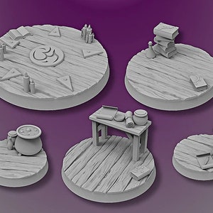 Wizard Detail Bases for Models and Miniatures Wargames, RPG NPCs