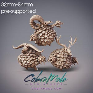 Plant Buddies - Mirethbalm Shrub Plant Constructs (Searbhiseach) | CobraMode | Tabletop RPG | 28-32mm | DnD Model