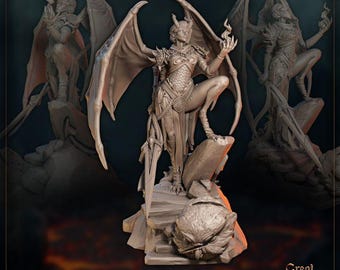Die Priesterin der Flamme Iirzetal | Tolles Grimoire | Tabletop-Rollenspiel | 32-75mm | D&D Modell
