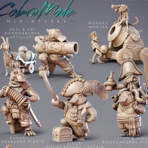 Platypus Pirates, Boondaburra Pirate Crew for Dungeons and Dragons, Table top Games