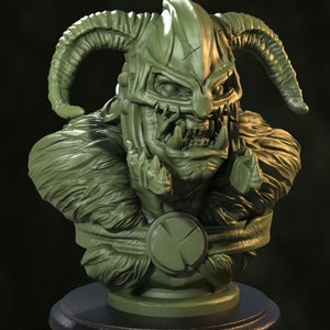 Orc Cheif Bust  DnD RPG Painting Models Miniatures