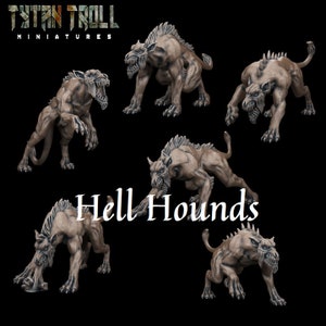 Hell Hound Models for RPG, Wargames, NPCs Strahd Hellhound Dog