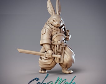 Rabbitfolk Warrior - Coiled Strike, Guanghan Swordsman for Dungeons and Dragons, Table top Games RPGs, CobraMode