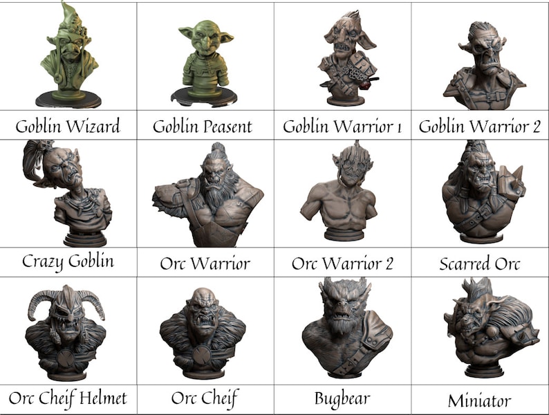 Fantasy Bust Multi Buy Options Fantasy Models for Collection Etsy UK