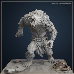 Werebear figure Monster miniature Table top Games, Painting Wargames DnD RPGs Monster