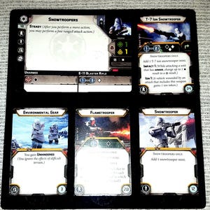 Paquete de 10 bandejas porta tarjetas de Star Wars Legion para tarjetas EN FUNDA