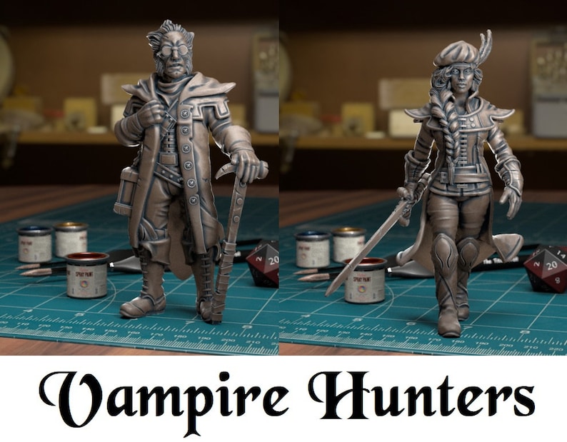 Vampire Hunters Lord Wizard Monster miniature Table top Games, Painting Wargames RPGs Monster image 1