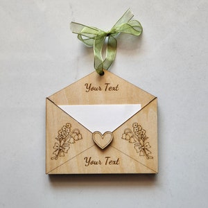 Personalised Wooden envelope gift