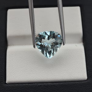 11 MM Natural Blue Aquamarine Heart Cut, 3.4 Carat Real Blue Aquamarine Gemstone Pendant Jewellery, Gifts For Anniversary, Birthday Gift Her