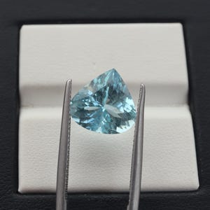 12 MM Natural Blue Aquamarine Heart Cut, 4.52 Carat Real Blue Aquamarine Gemstone Pendant Jewellery, Gifts For Anniversary