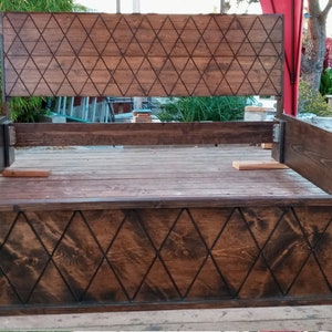 CUSTOM  bed frame enclosure for bed with box spring or steel frame .