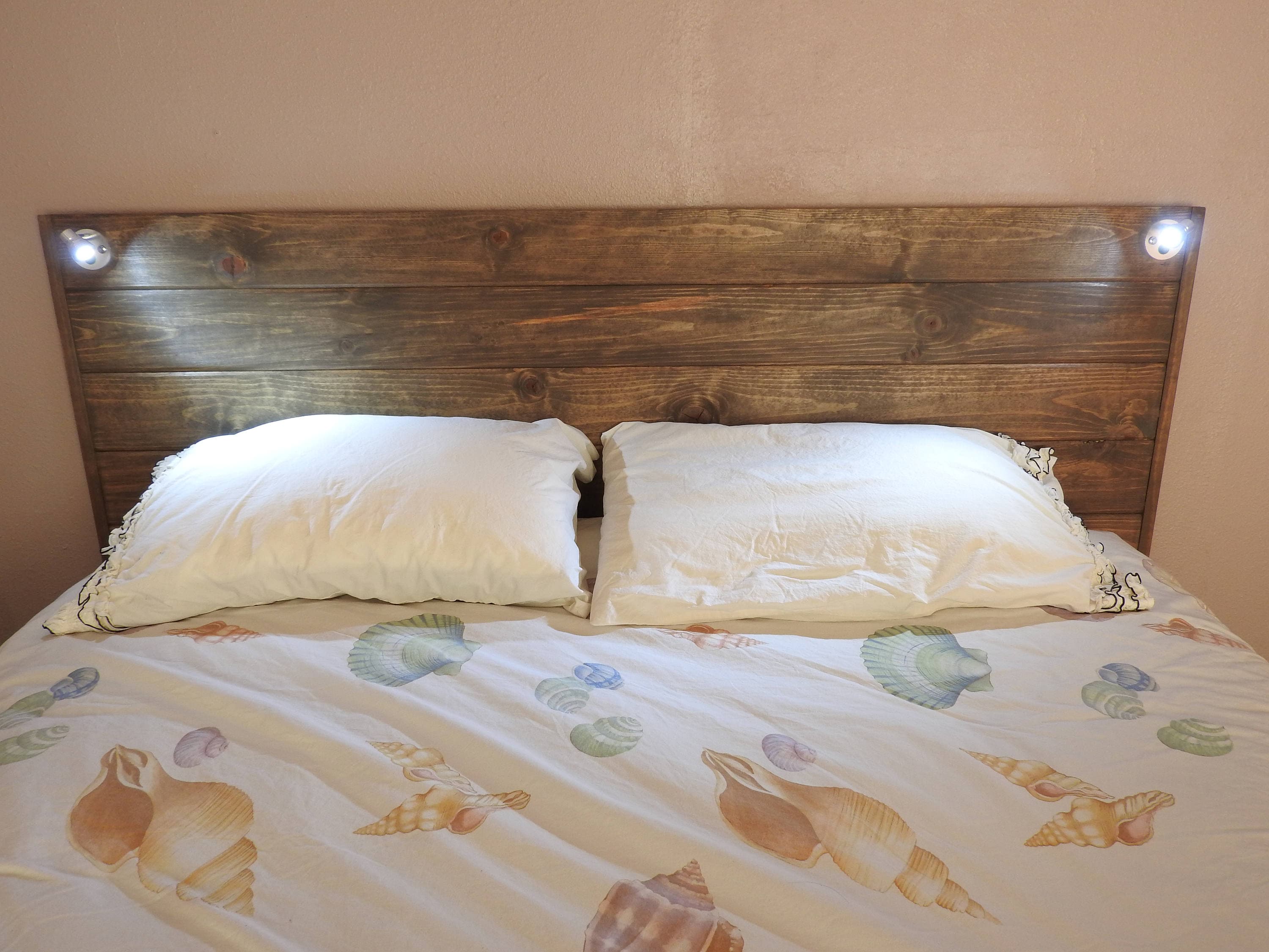 PLANO Headboard Made From Salvaged Blue Stain bettle Kill -