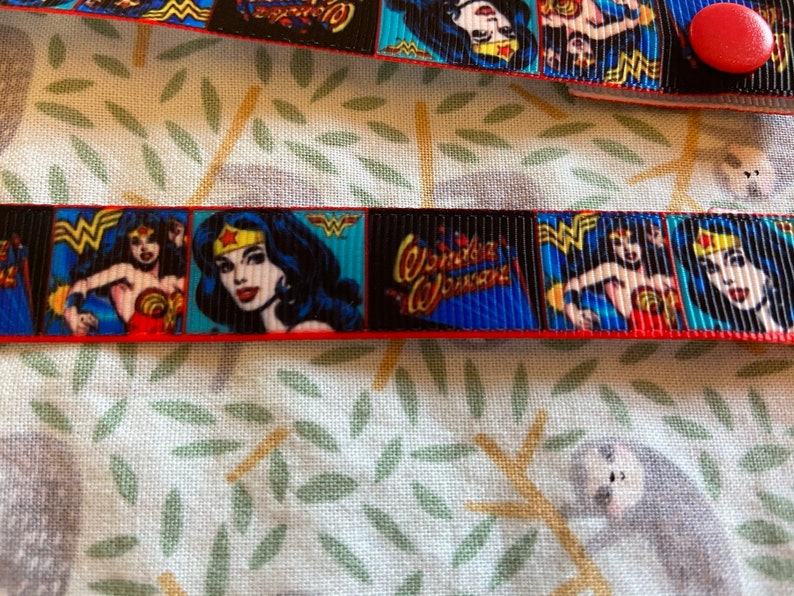 Wonder Woman Face Mask Lanyard Ribbon super hero strap holder superhero Kids necklace