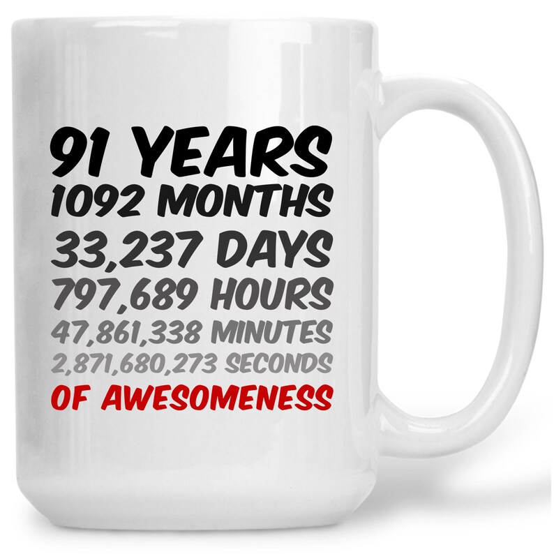 91. Geburtstag oder Jahrestagsgeschenk 91 Jahre Awesomeness Etsy