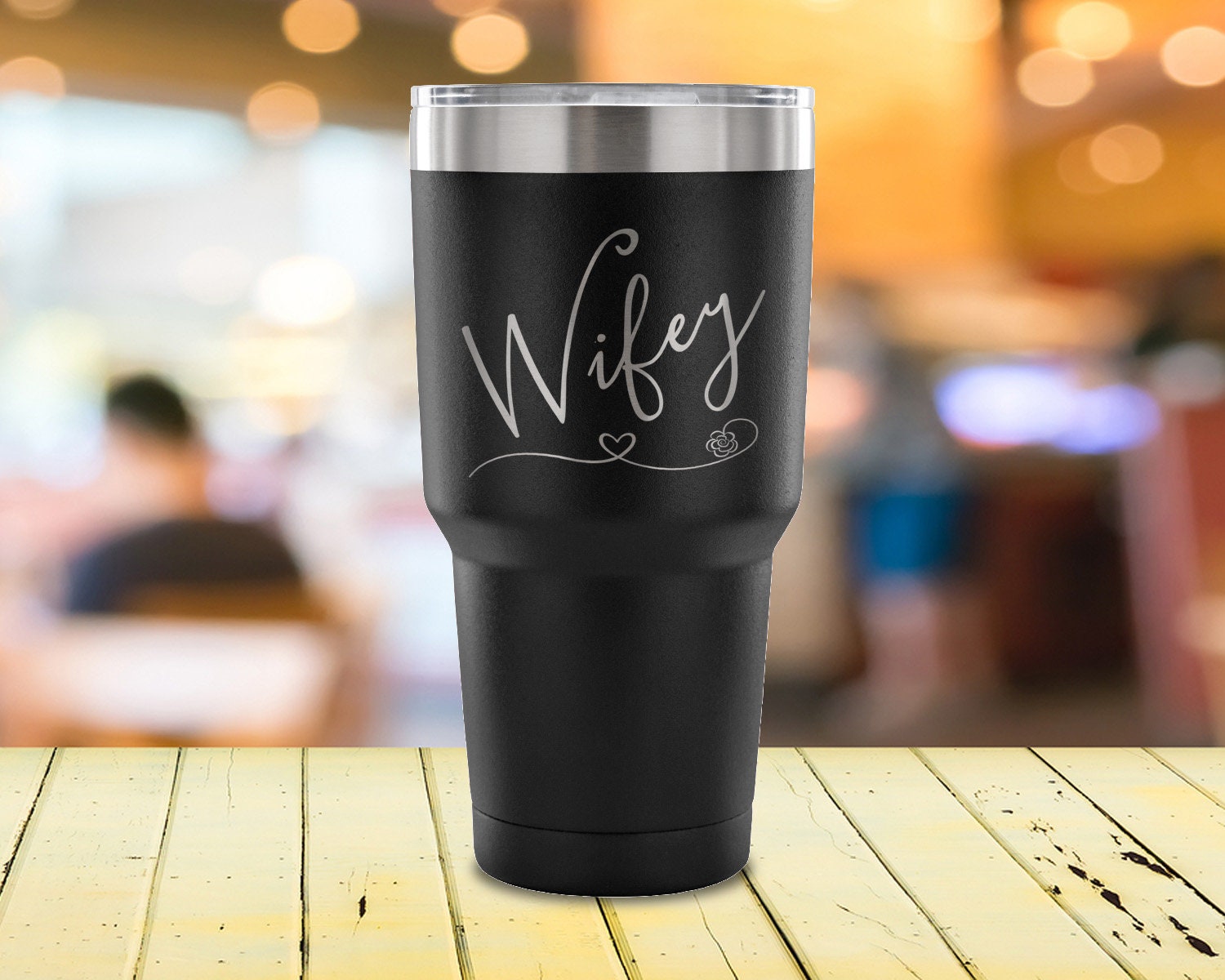 Wifey Travel Mug, Laser Etched Travel Mug for Wife, Travel Coffee Mug, 30oz  Timbler, Great Gift for Your Wife, Gift Ideas 2018 