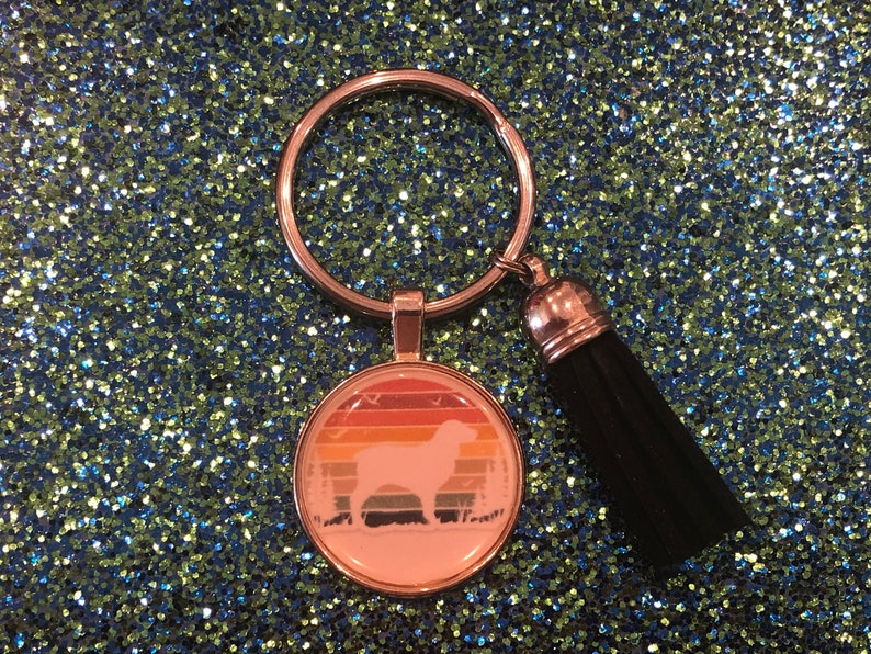 Boykin spaniel Vintage hunting dog keychain or necklace or retractable ID badge clip Free shipping Gift
