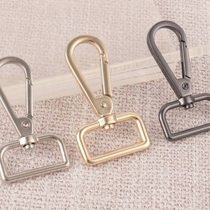 1“ swivel snap hook,gold/silver trigger snap hooks,metal lobster clips clasp,purse strap hook for DIY bag/keychain/dog leash hardware-4 pack