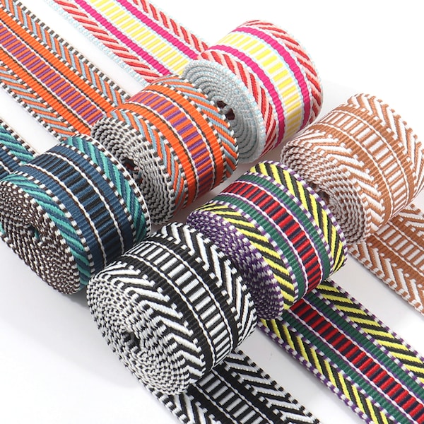 Taśma żakardowa o szerokości 1 1/2 cala, szkocka taśma o szerokości 38 mm, wytrzymała, do plecaka/torby/paska na ramię/torebki/breloczka, przycięta na wymiar