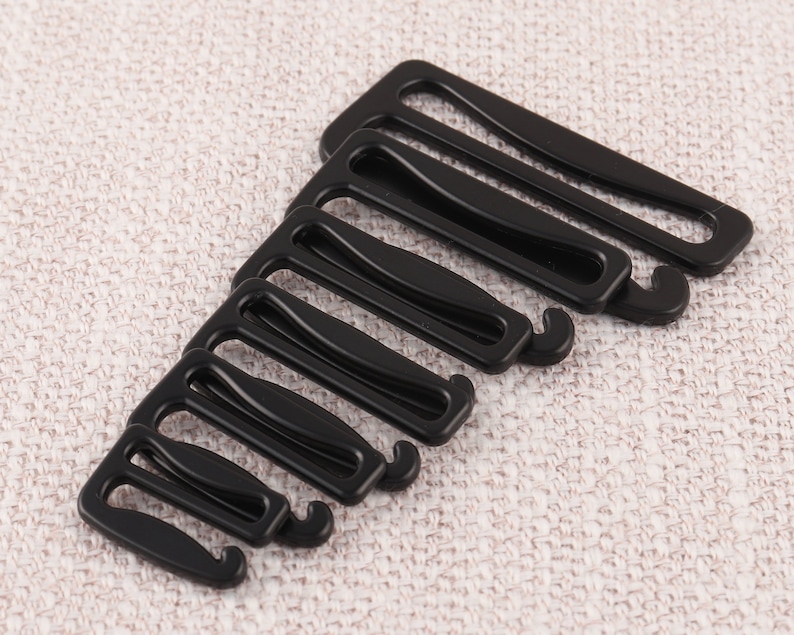 Black Metal Bra Ghooks,19mm/25mm/30mm/32mm/38mm/50mm Swimwear Strap