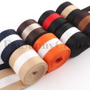 38 mm gestreiftes Gurtband, buntes Baumwollgurtband, Gurtband für Schlüsselanhänger/Taschengriffe/Gitarrengurt/Bekleidungszubehör Meterware