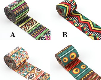 2" jacquard webbing with geometric pattern,50mm vintage embroidery bag handle straps soft ribbon for DIY clothes tote bag sewing accessories