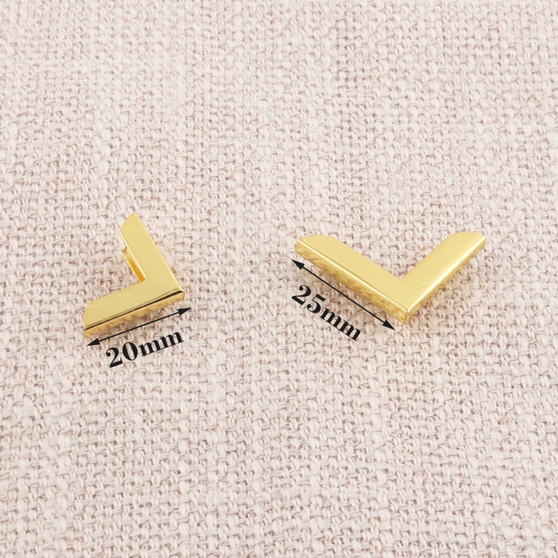 20pcs Metal Corners Protector,3/4" Book Decorative Corner,1" Gold Bag ...
