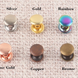 100 pack double caps rivets,9x10mm metal rainbow round rapid rivet studs,jeans double side rivets,bag rivet for leather craft supplies DIY