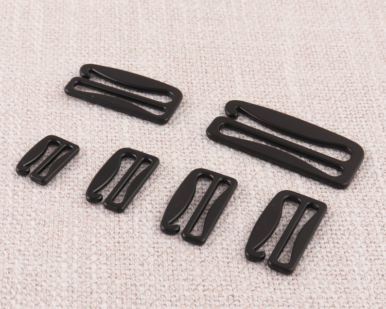 Black Metal Bra Ghooks,19mm/25mm/30mm/32mm/38mm/50mm Swimwear Strap