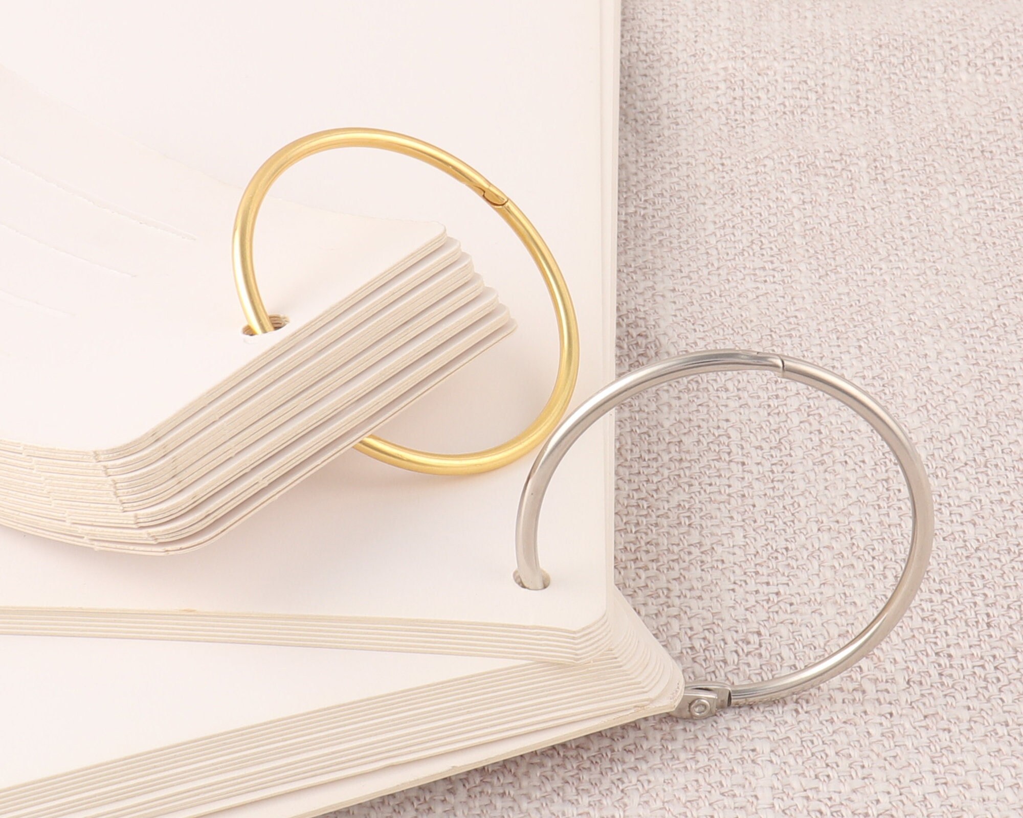 Metal Binding Rng 10 Pcs Metal Binding Rings,2 Inch Book Card Binder Snap Ring ...