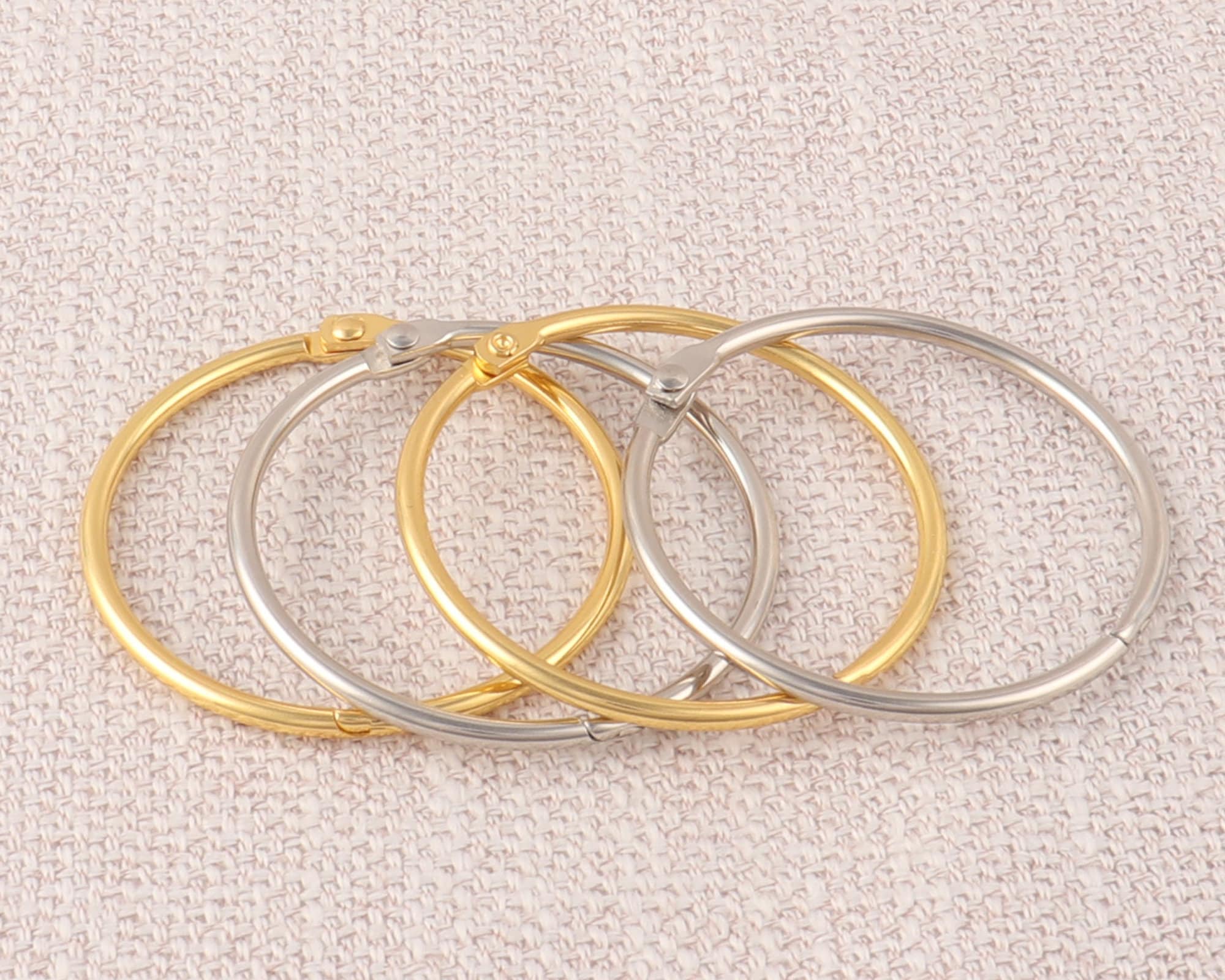 Metal Binding Rng 10 Pcs Metal Binding Rings,2 Inch Book Card Binder Snap Ring ...