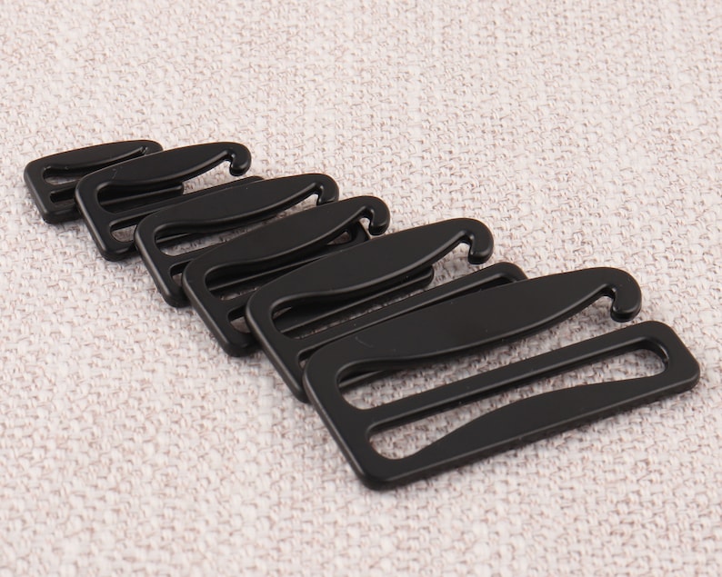 Black Metal Bra Ghooks,19mm/25mm/30mm/32mm/38mm/50mm Swimwear Strap