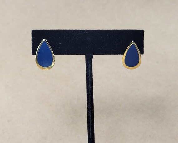 Isle of Skye Brand Dark Cobalt Blue Enamel and Go… - image 2