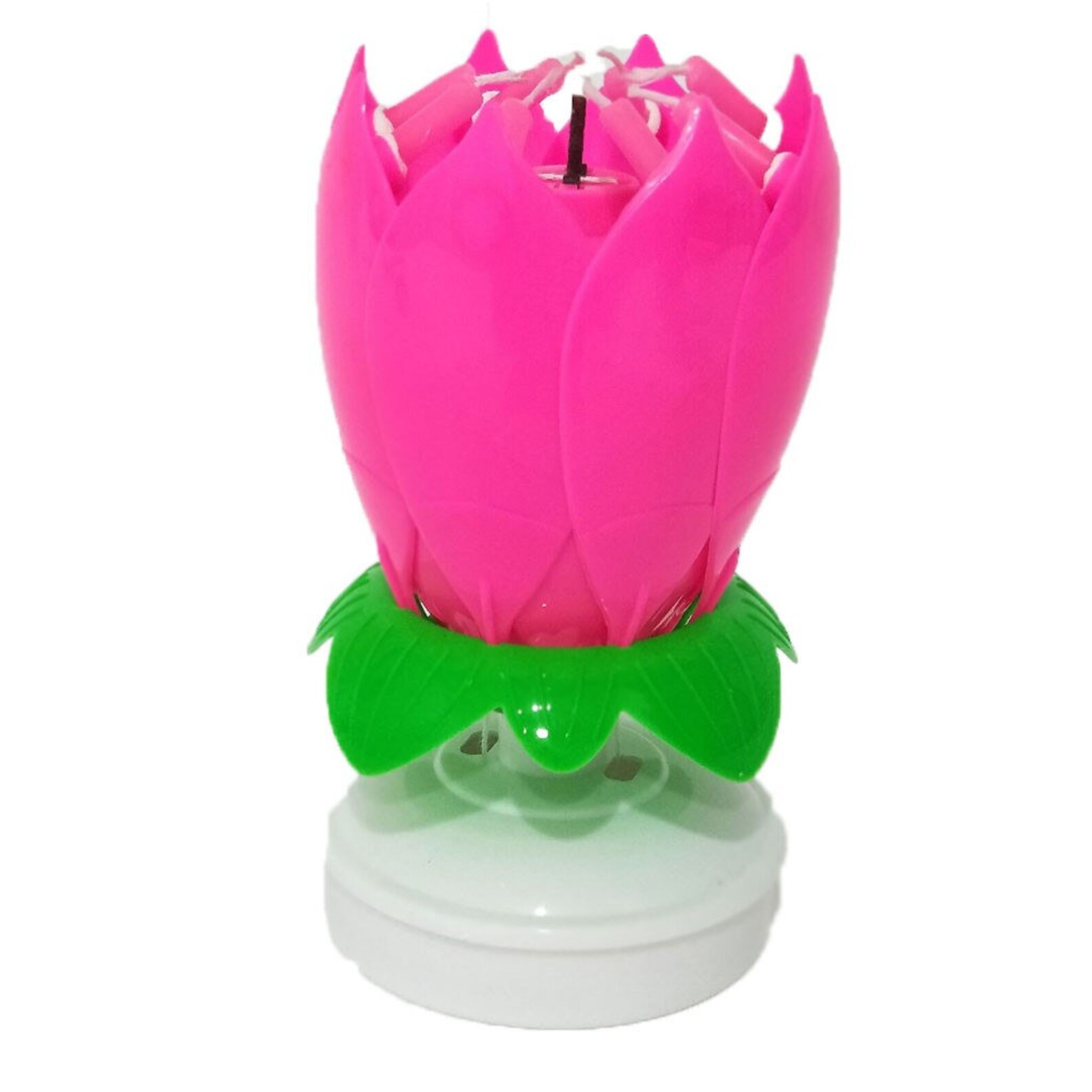 Birthday Candle Magic Flower Lotus Musical Turning Cake Flower Etsy